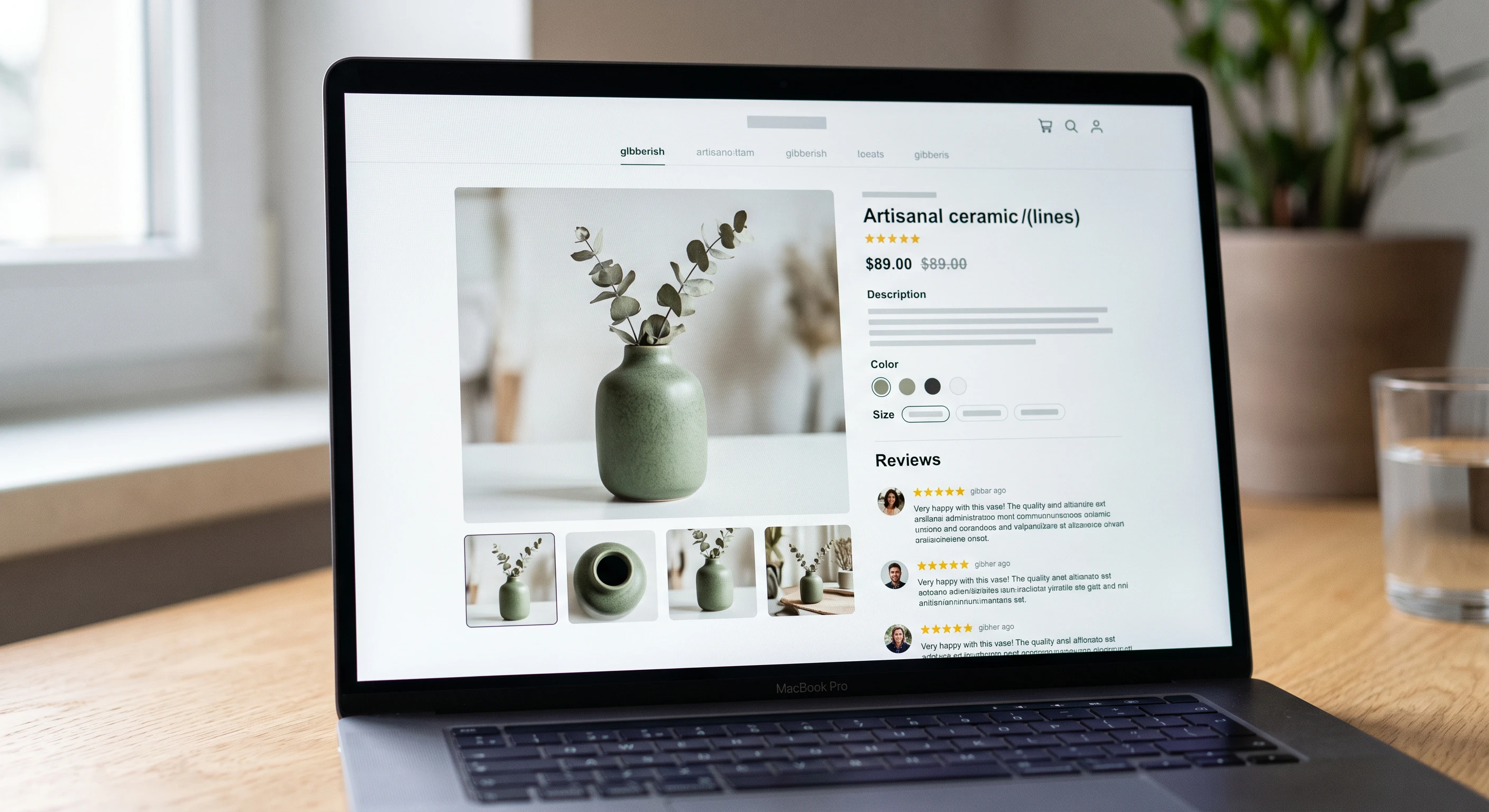 Example of a well designed ecommerce product page